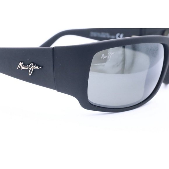 Maui Jim World Cup MJ 266-02MR Wrap Black Rubber Polarized Sunglasses Gray (B) - Picture 5 of 8